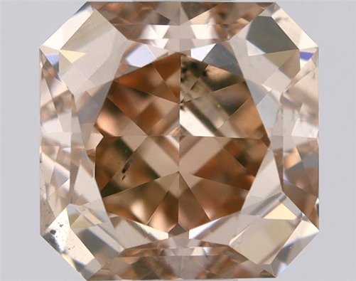 1 pcs 钻石  (天然)  - 0.80 ct - 切角正方形 - SI1 微内含一级 - 美国宝石研究院（GIA） - 华丽的橙棕色 #1.0