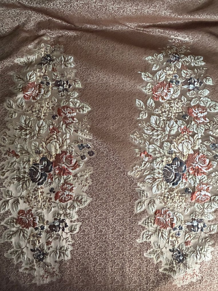 1.50 x 6 米 - 大马士革织物，来自San leucio - 棉、缎面、丝绸、粘胶 - 大花朵 - 室內裝潢織物  - 1.5 m - 6 m #2.1