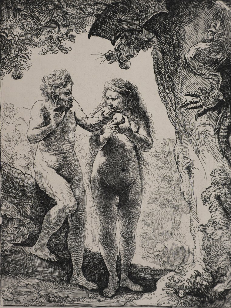 Rembrandt Van Rijn (1606-1669), after - Adam et Eve #3.2