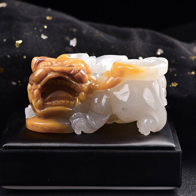 ALGT 认证 - 高度独家的天然黄龙玉 生动的颜色，来自大地的纯净- 235.14 g #1.0