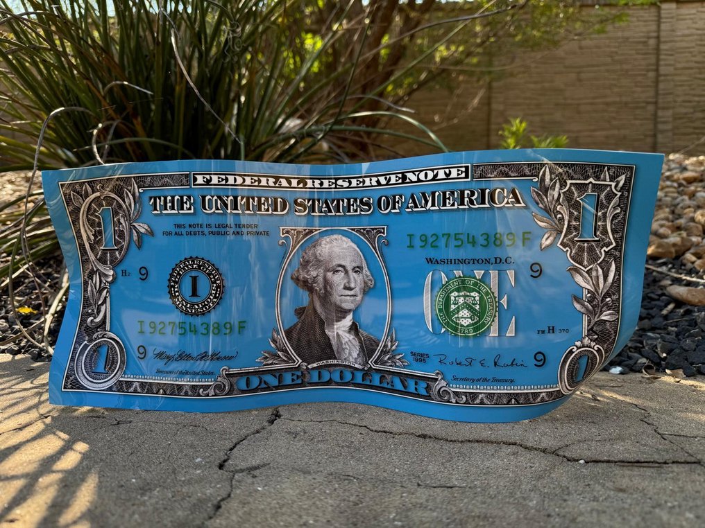 Karl Lagasse - One dollar Bleu Bello - Vendu sans prix de réserve, dernière œuvre disponible. #1.0