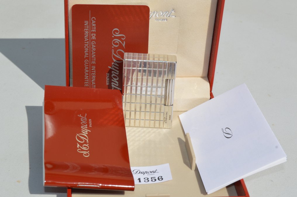 S.T. Dupont - Line 2 Gatsby - Lignes Recoupees , Box & Papers - Mechero de bolsillo - Plata #1.0