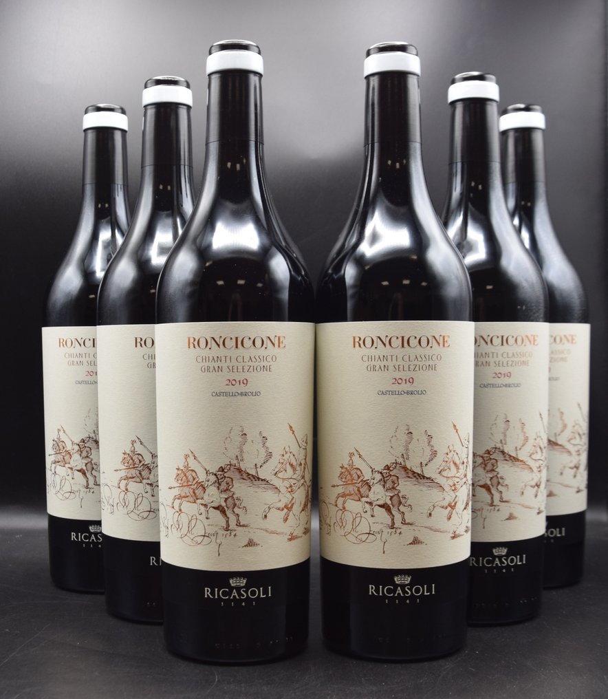 2019 Ricasoli, "Roncicone" Gran Selezione - Chianti Classico DOCG - 6 Flasker (0,75 L) #1.0