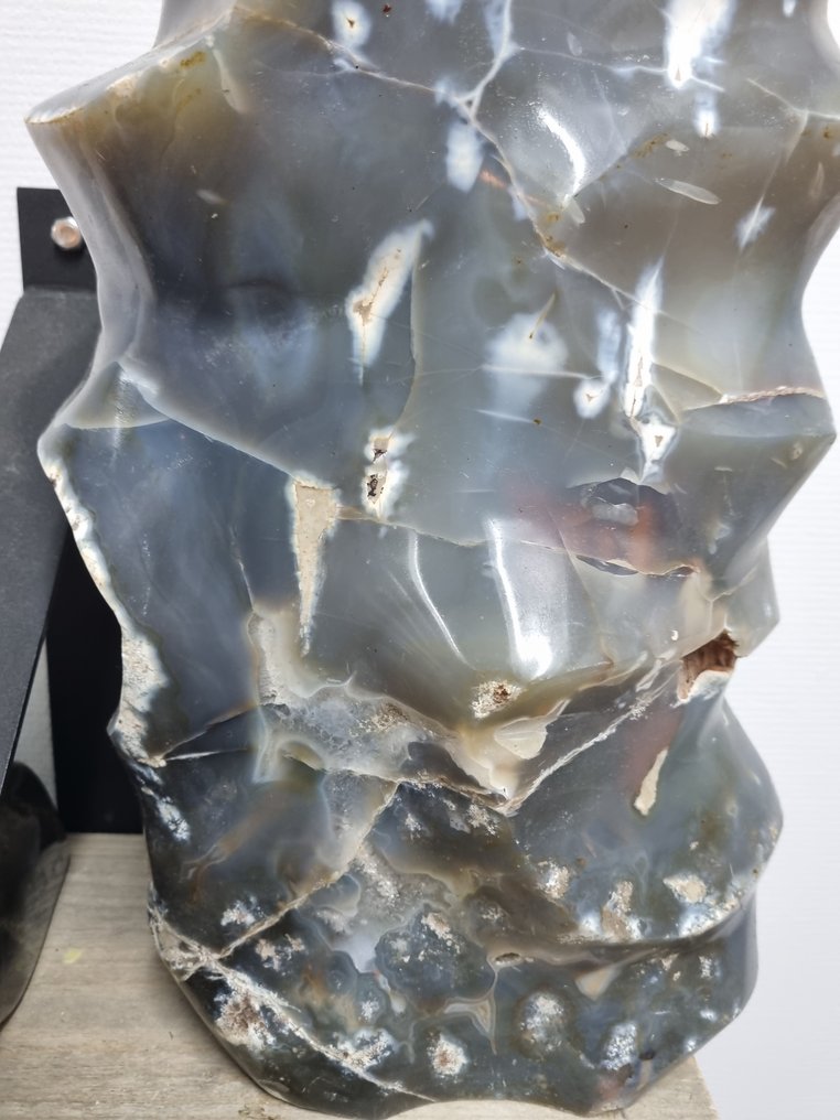XXL Agate Flame / Sculpture - Height: 410 mm - Width: 210 mm- 15.38 kg #4.3