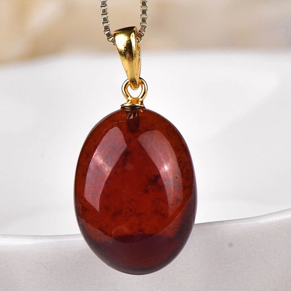 Pas d'enchère minimale - Certifié ALGT - Pendentif en grenat naturel Une teinte intense capturée dans la pureté cristalline- 3.23 g #4.3