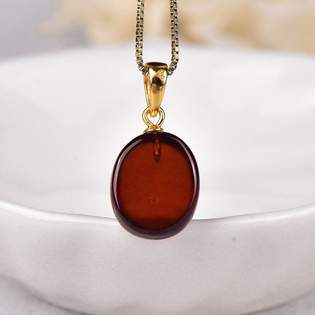 Pas d'enchère minimale - Certifié ALGT - Pendentif en grenat naturel Une trouvaille aux couleurs vives avec une clarté exceptionnelle.- 2.34 g #4.3