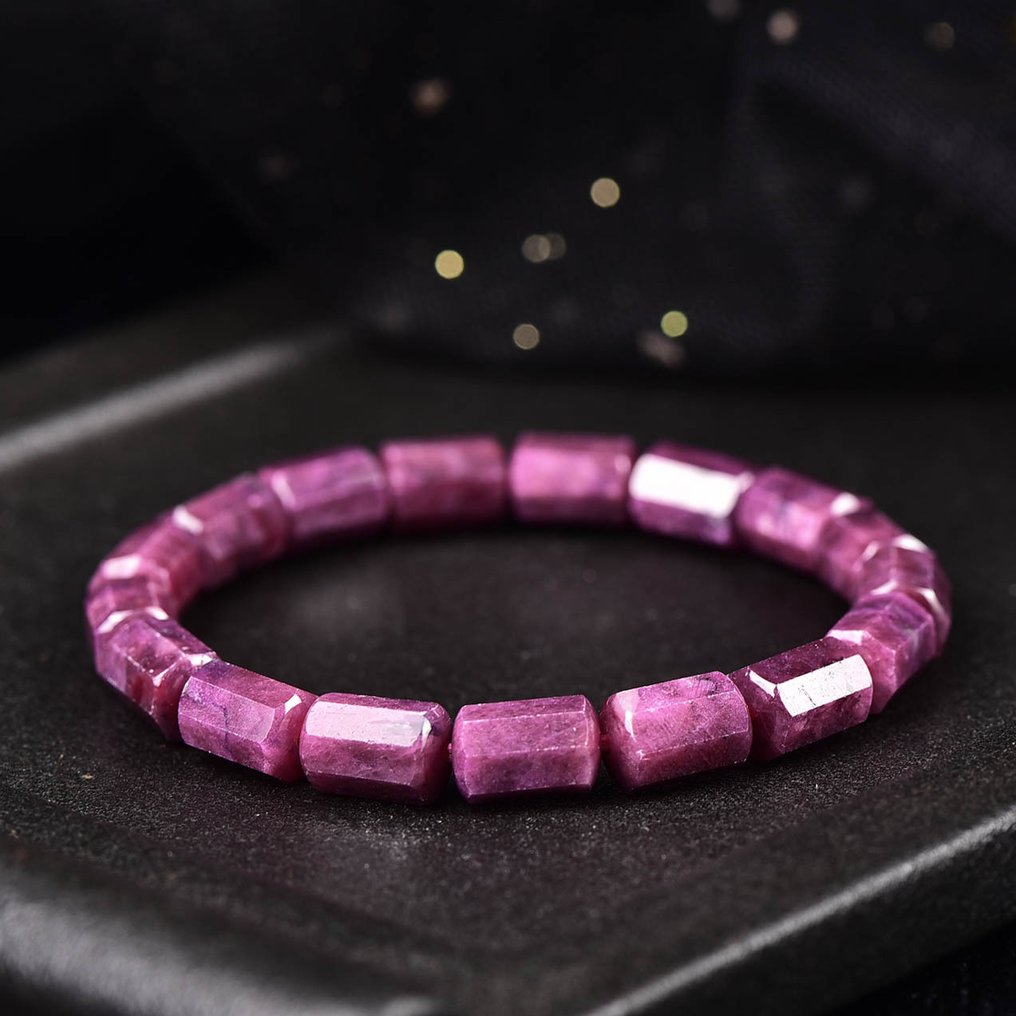 No Reserve - ALGT Certified - Large and Highly Exclusive Natural Ruby Bracelet - An intense color that immediately draws the eye- 24.4 g #3.2