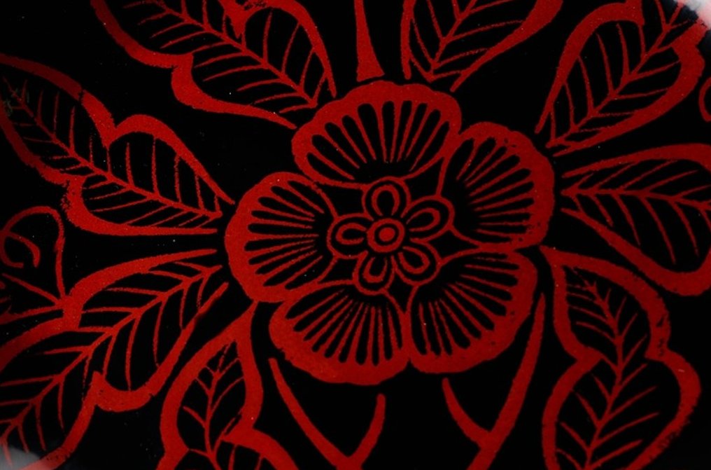 Όμορφα κατασκευασμένη πιατέλα γλυκών Yoshino-e από ξηρό βερνίκι 乾漆吉野絵菓子器 - Ξύλο - 山田楽全 Yamada Rakuzan - Ιαπωνία - 1900-2000 #3.2