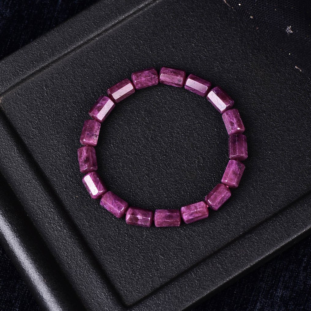 无底价 - ALGT 认证 - 大型且极为独特的天然红宝石手链 一次具有独特生动色彩的发现- 23.77 g #4.3