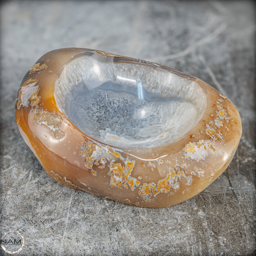 Stunning natural agate Bowl- 1727.07 g #1.0
