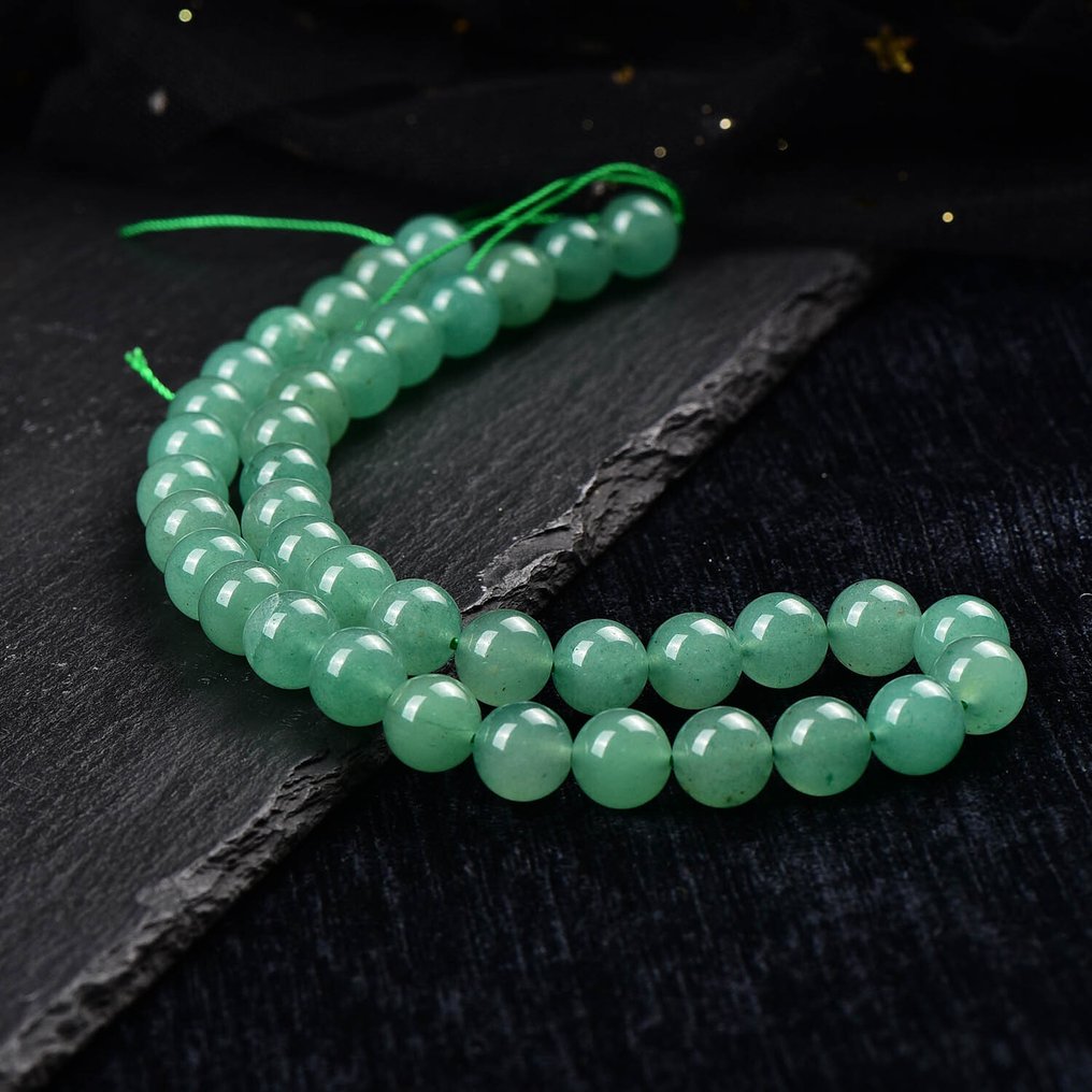 ALGT 认证 - 大型且高度独特的天然石英岩玉串链 具有独特色调的显著清晰度- 61.77 g #1.0