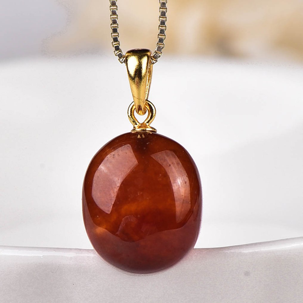 无底价 - ALGT 认证 - 天然石榴石吊坠 在水晶般纯净中捕捉到的浓烈色彩- 3.83 g #1.0