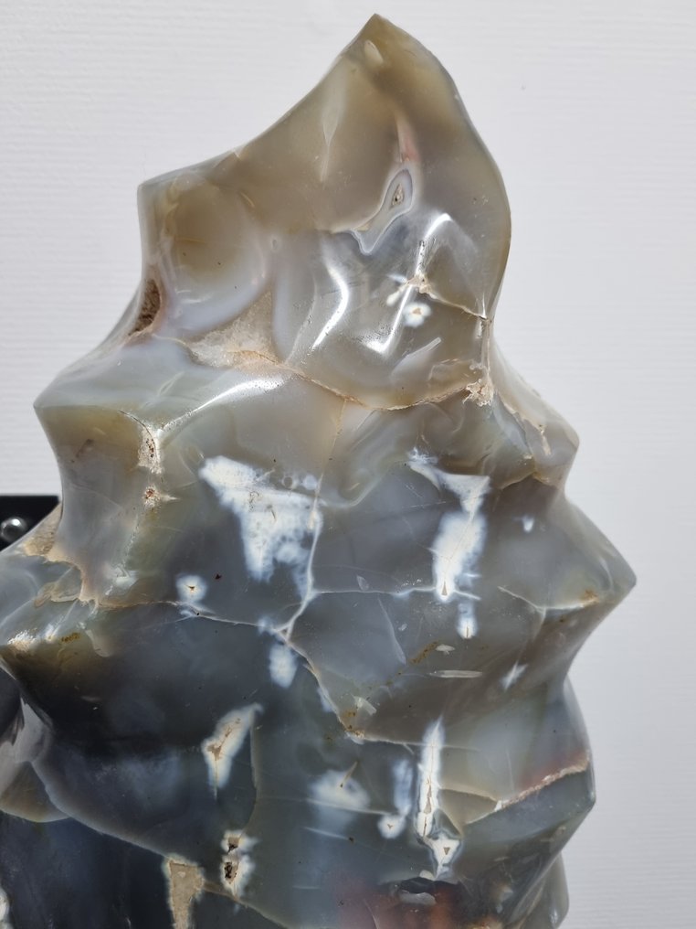XXL Agate Flame / Sculpture - Height: 410 mm - Width: 210 mm- 15.38 kg #3.2
