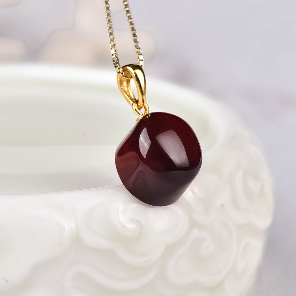 无底价 - ALGT 认证 - 天然石榴石吊坠 一种由卓越清晰度增强的浓烈颜色- 3.94 g #4.3