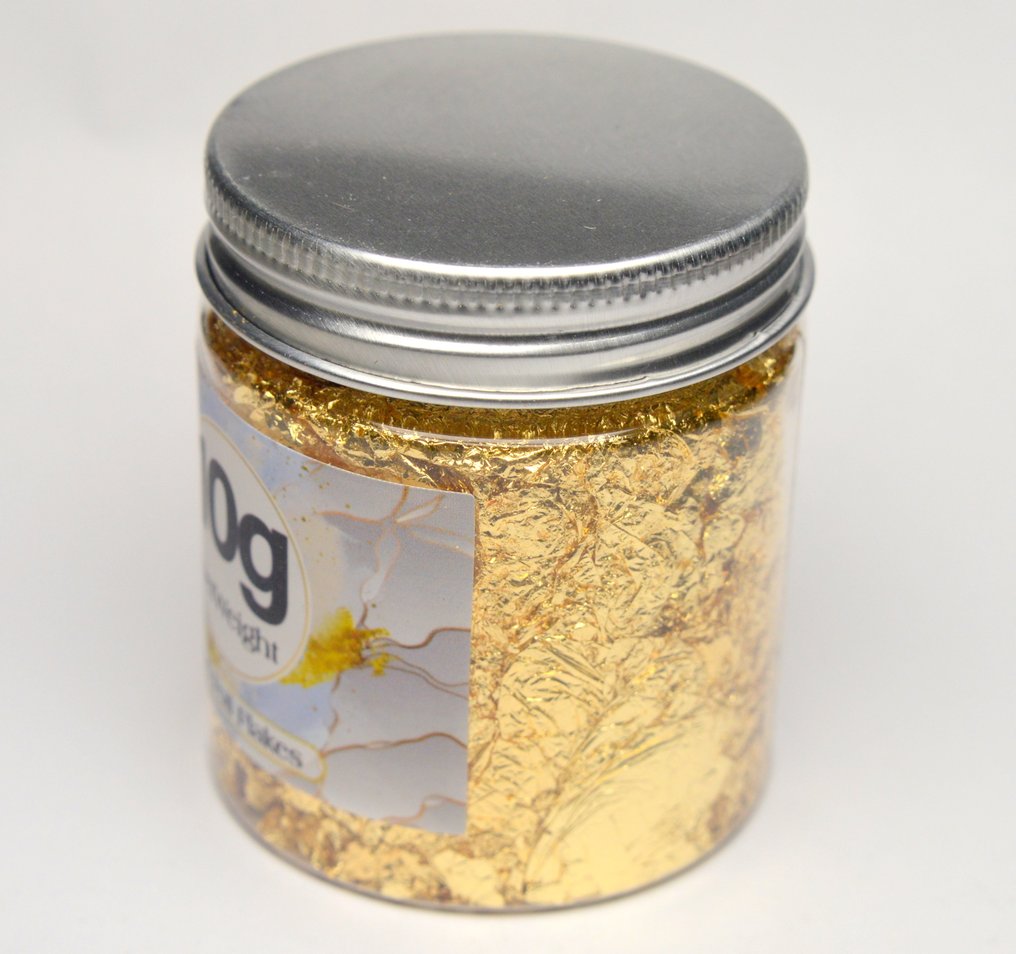 Gold Leaf Flakes, 10 gramas - Ouro  (Sem preço de reserva) #1.0