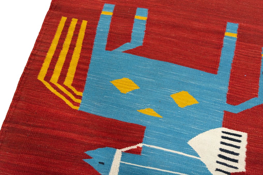 Χειροποίητο σχεδιαστικό Kelim - Συλλεκτικό κομμάτι. - Κιλίμι - 109 cm - 105 cm #3.2