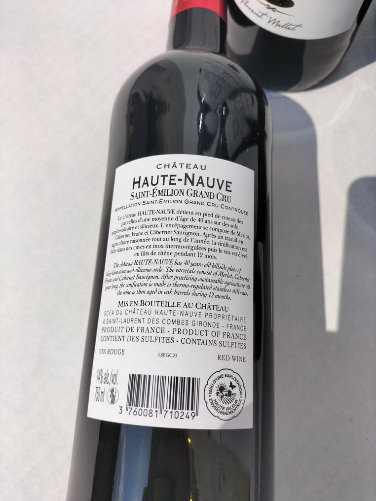 2022 Château Haute-Nauve - Saint-Émilion, Bordeaux Grand Cru - 8 Flaskor (0,75L) #2.1
