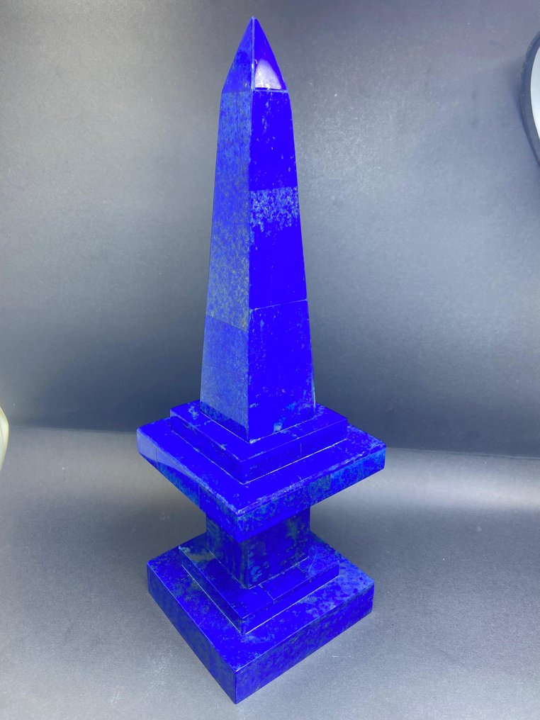 32 cm Lapis Lazuli Obelisk Obelisk - Hoogte: 32 cm - Breedte: 10 cm- 2250 g - (1) #4.3
