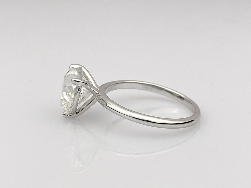戒指 - 14K包金 白金 - 3.10ct. tw. 钻石 (实验室培育) #3.2