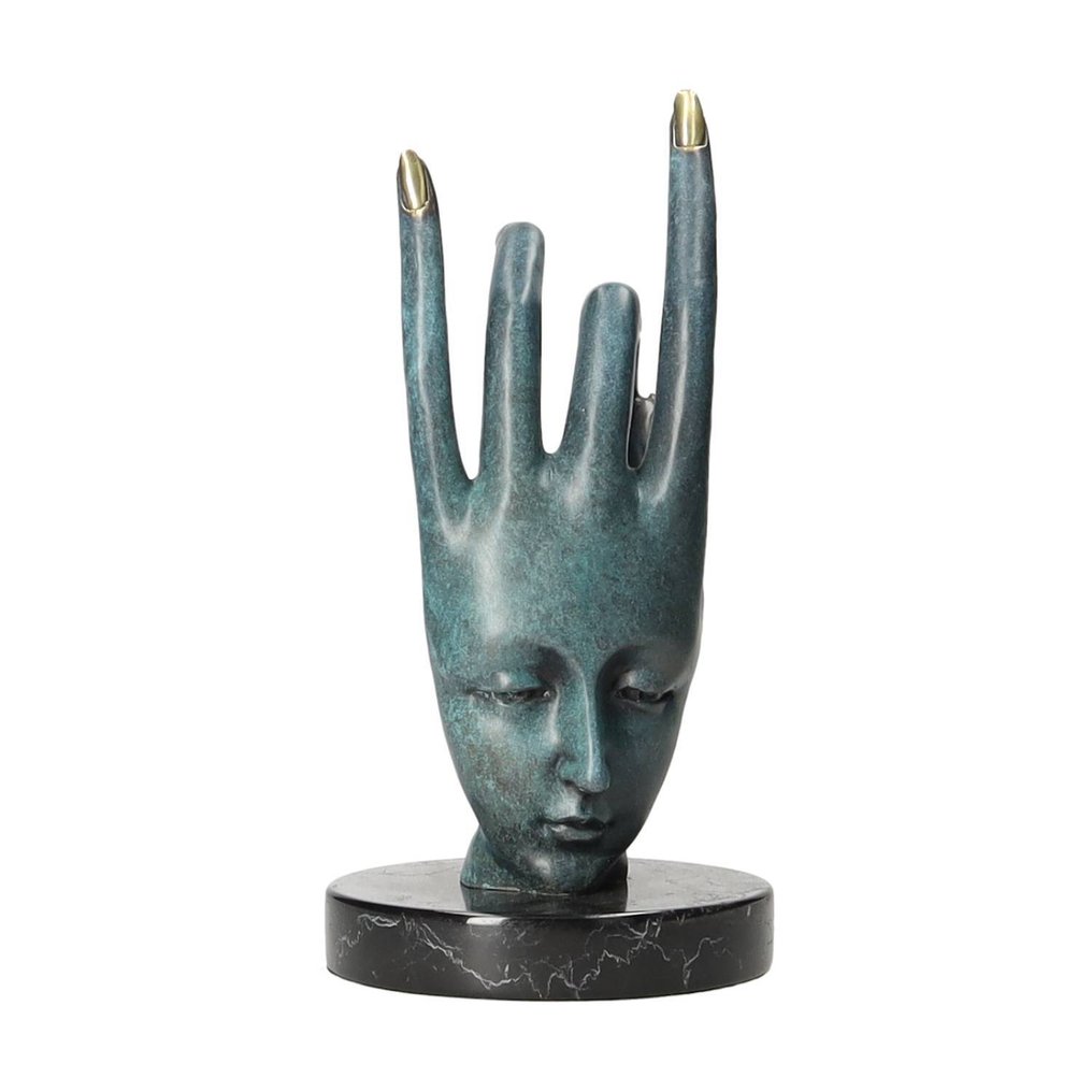 Statue, Modernist surreal sculpture - 33 cm - Bronze, Marmor #2.1