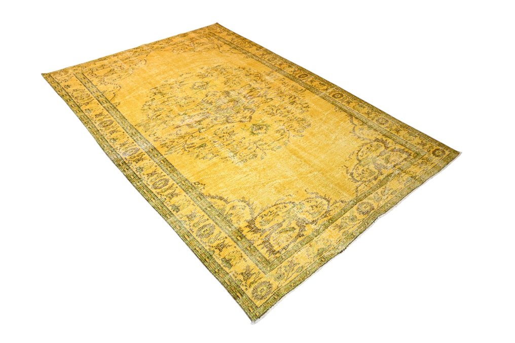 Dourado Amarelo vintage - Tapete - 235 cm - 155 cm - com certificado #2.1