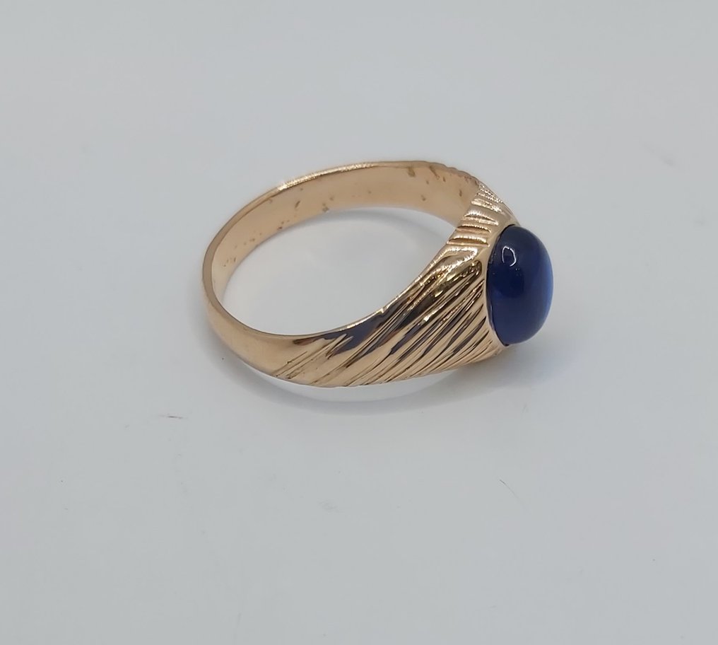 Bague - 19,2 carats Or rose -  0,80ct. tw. Saphir #1.0