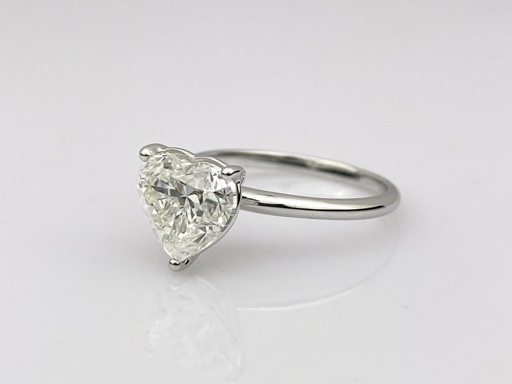 戒指 - 14K包金 白金 - 3.10ct. tw. 钻石 (实验室培育) #1.0