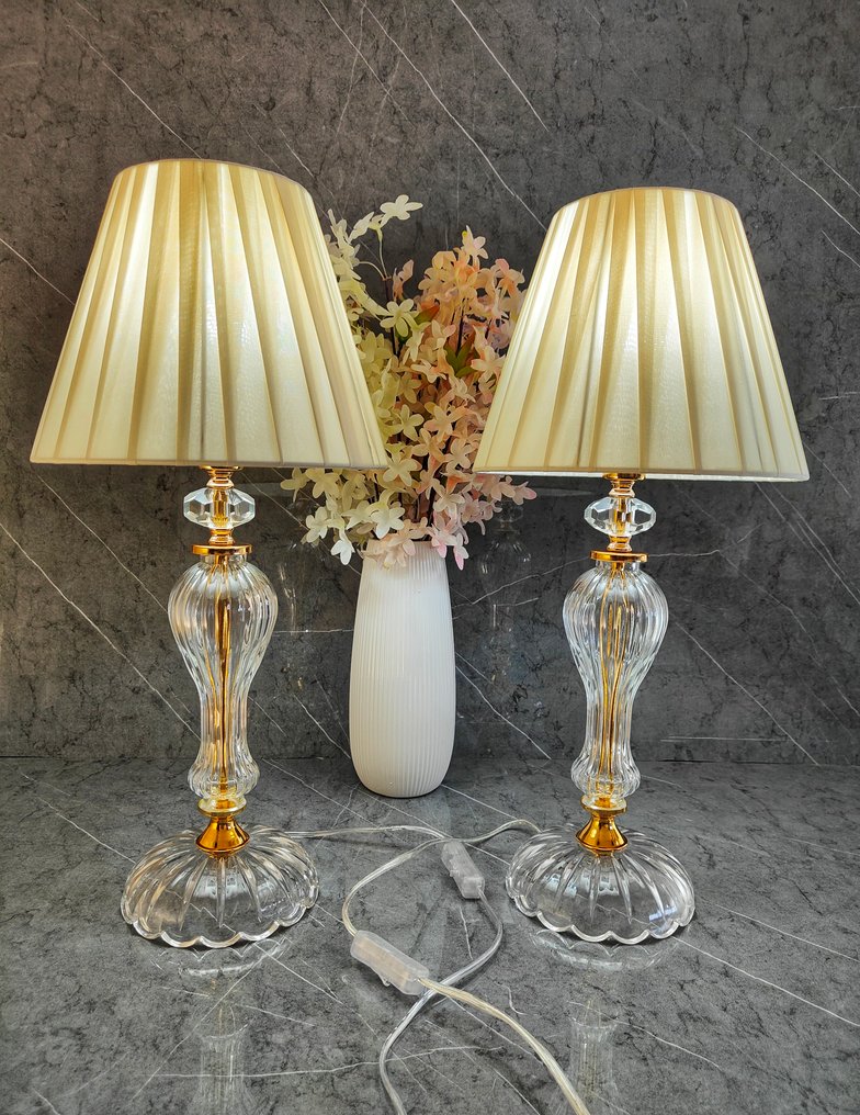Artelight - 檯燈 - 水晶 - 玻璃 - 黄铜 - 镀金金属 - 两个台灯 #3.2