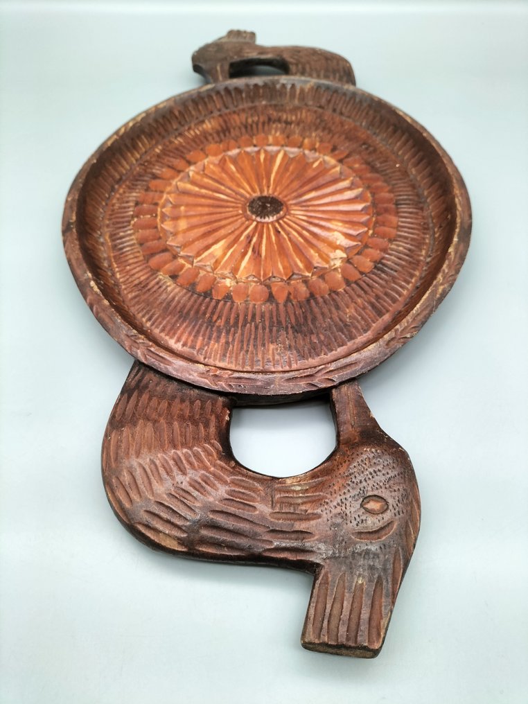 Serviertablett - Holz - Servierschale mit Vögeln #3.2