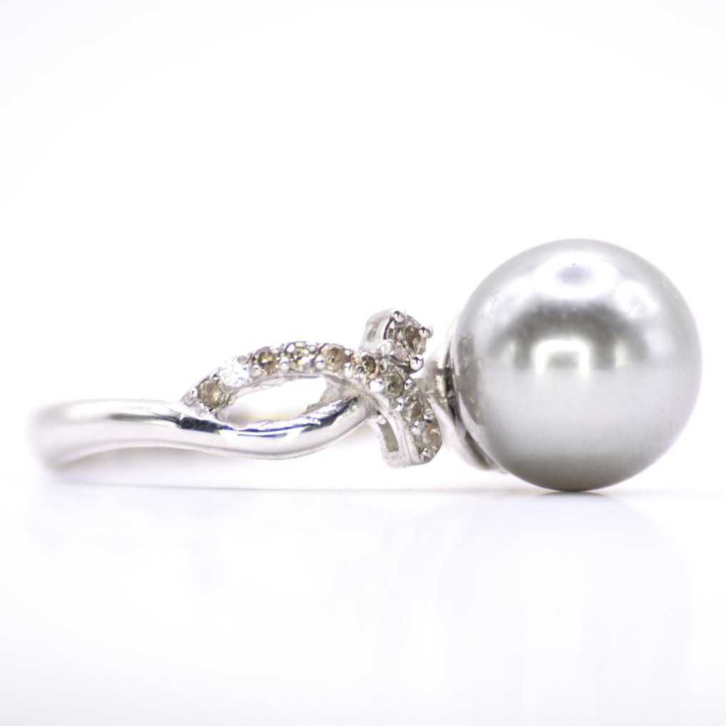 χωρίς τιμή ασφαλείας - Δαχτυλίδι Πλατίνα - 5.84ct. tw. Διαμάντι (Φυσικό) - Μαργαριτάρι #2.1