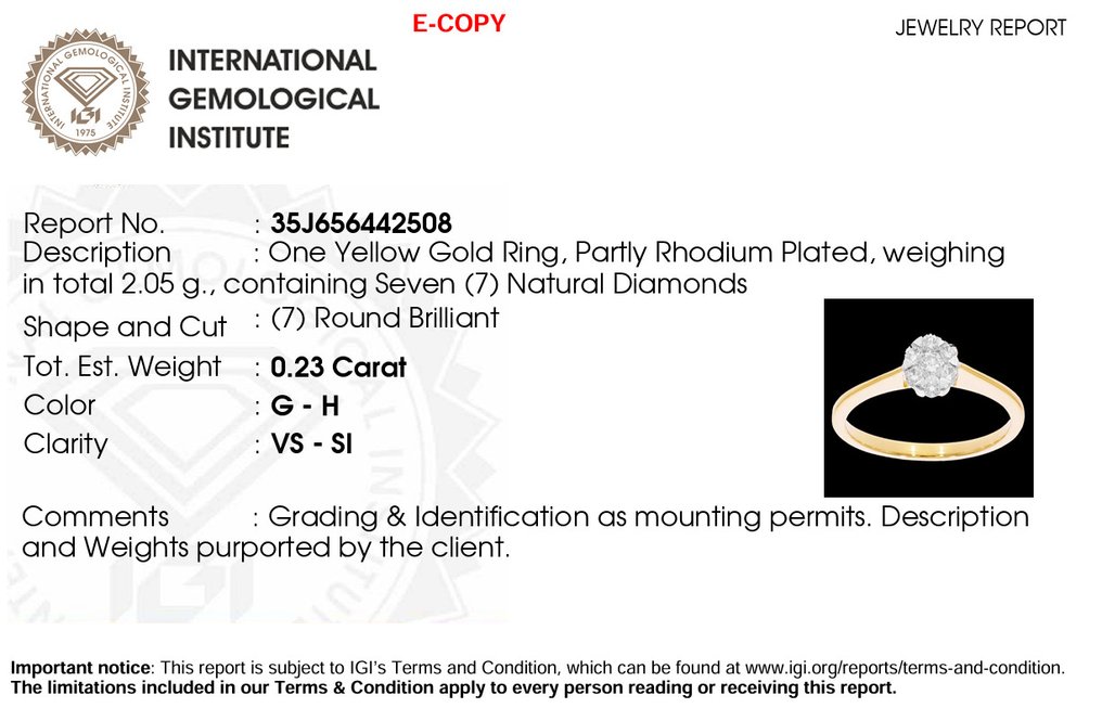 Δαχτυλίδι - 18 καράτια Κίτρινο χρυσό, Επενδυμένο με ρουθήνιο -  0.23ct. tw. Διαμάντι (Φυσικό) - Διαμάντι - Maison d'Anvers #1.0