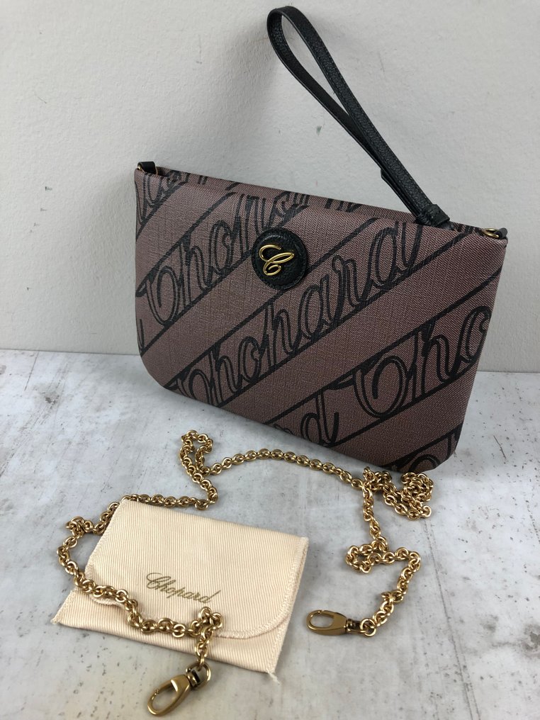 Chopard - Chopardissimo Brown Canvas Mini Pouch - Skuldertaske #2.1