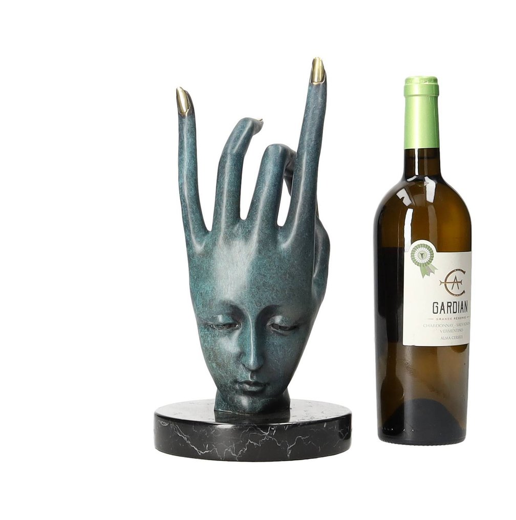 Statue, Modernist surreal sculpture - 33 cm - Bronze, Marmor #1.0