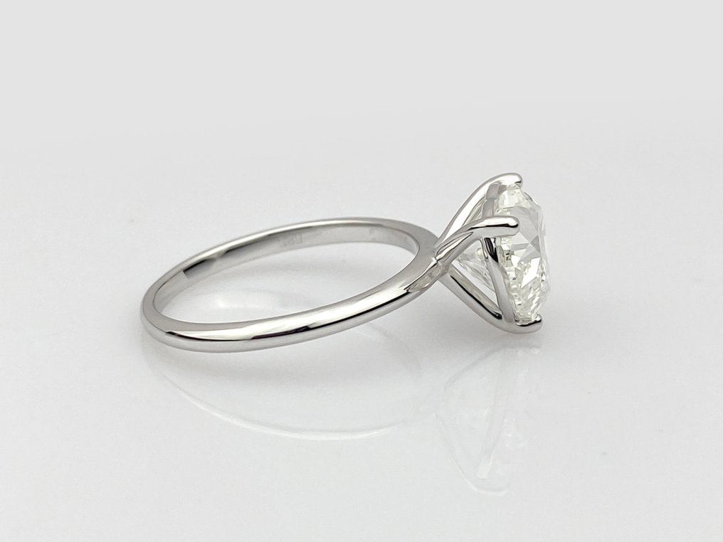 戒指 - 14K包金 白金 - 3.10ct. tw. 钻石 (实验室培育) #1.0