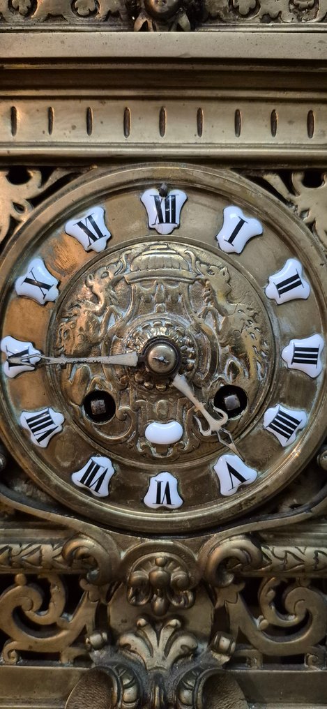 Ρολόι Mantel -  Αντίκες Μπρούντζος, Ορείχαλκος - 1850-1900 #2.1