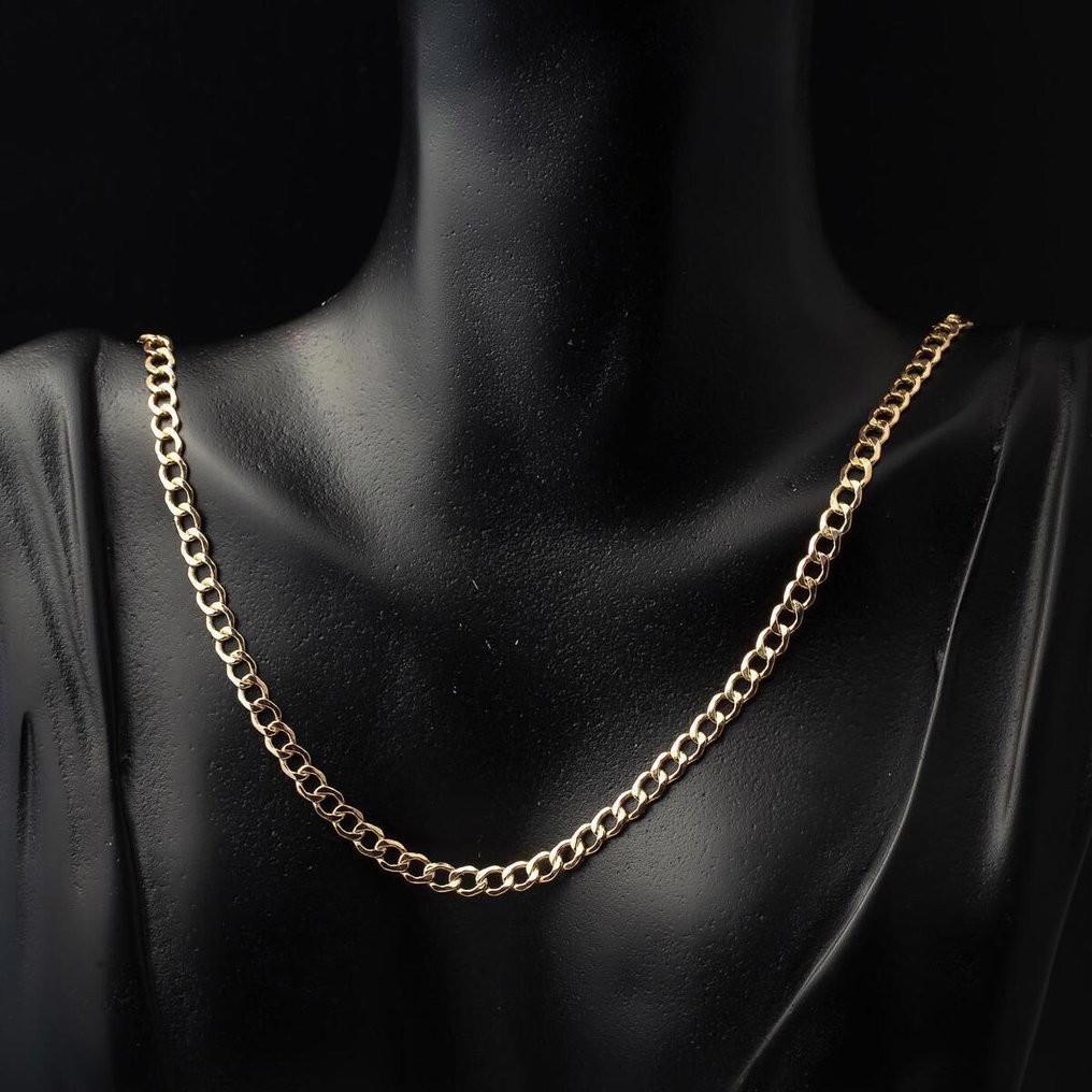 Handmade - Kjede - 14 karat Gull - Cuban Chain - 2 mm #3.2