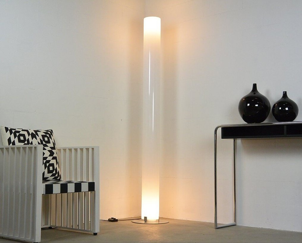 Flos - Achille Castiglioni - Candeeiro de pé - STYLOS - Aço, PMMA #1.0