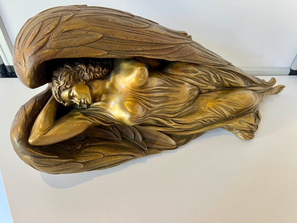 Ernst Fuchs (1930-2015) - „Schlafender Engel“ große, hochwertige Bronze Skulptur - edel patiniert #4.3