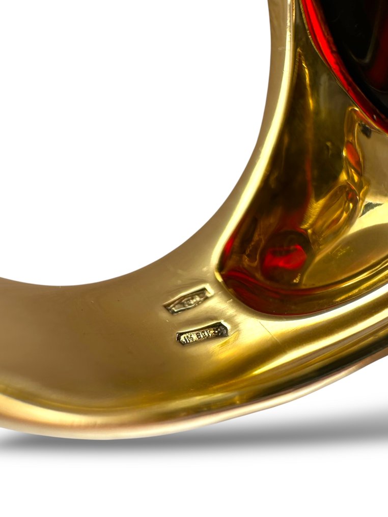 Pomellato - 戒指 - 18K包金 黄金, Pomellato 18K黄金红石榴石戒指 石榴石 #4.3