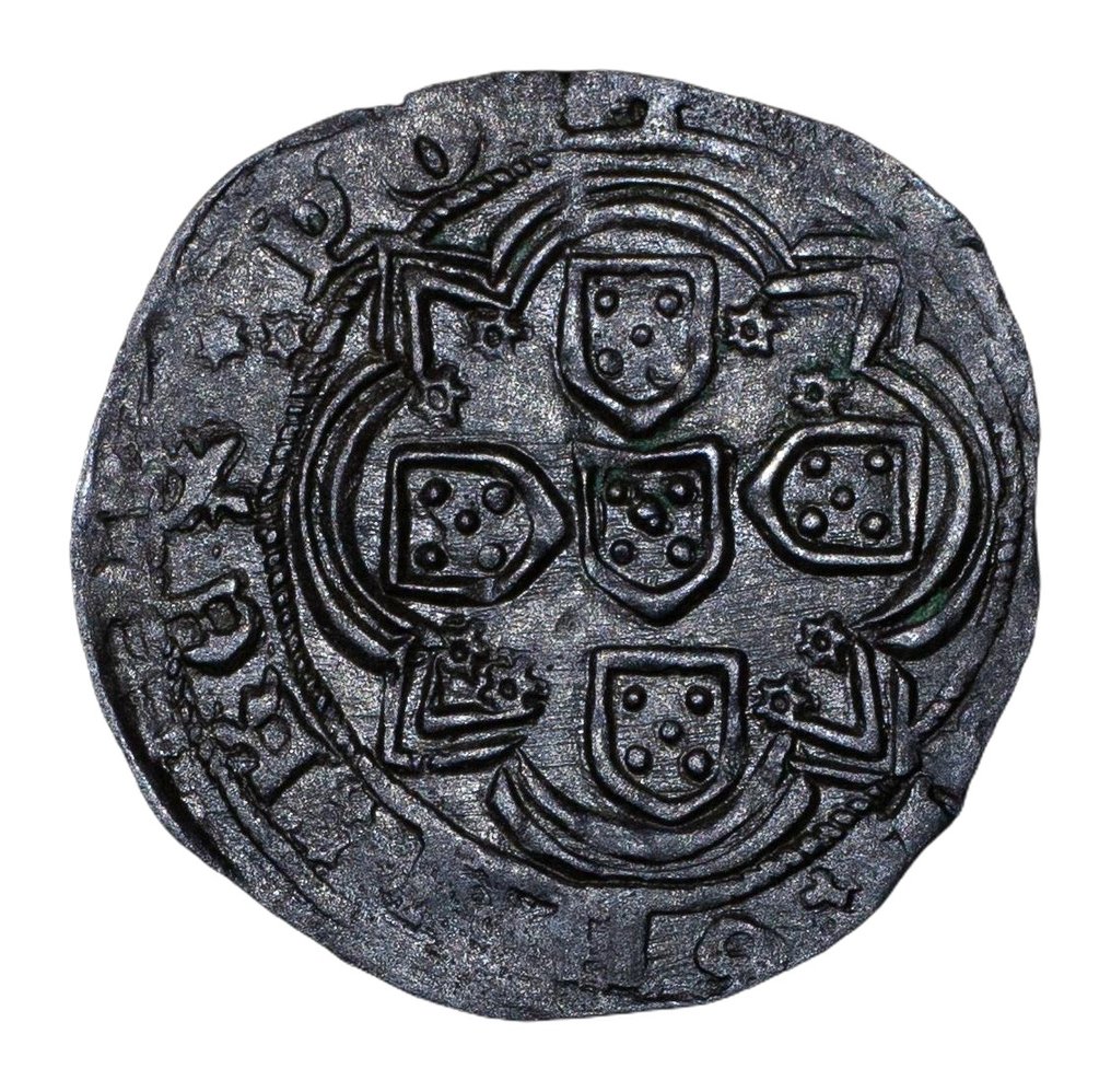 Portogallo. D. João I (1385-1433). Real Branco - Porto - Ponto sobre a Coroa - Sinal Oculto à Esquerda #1.0