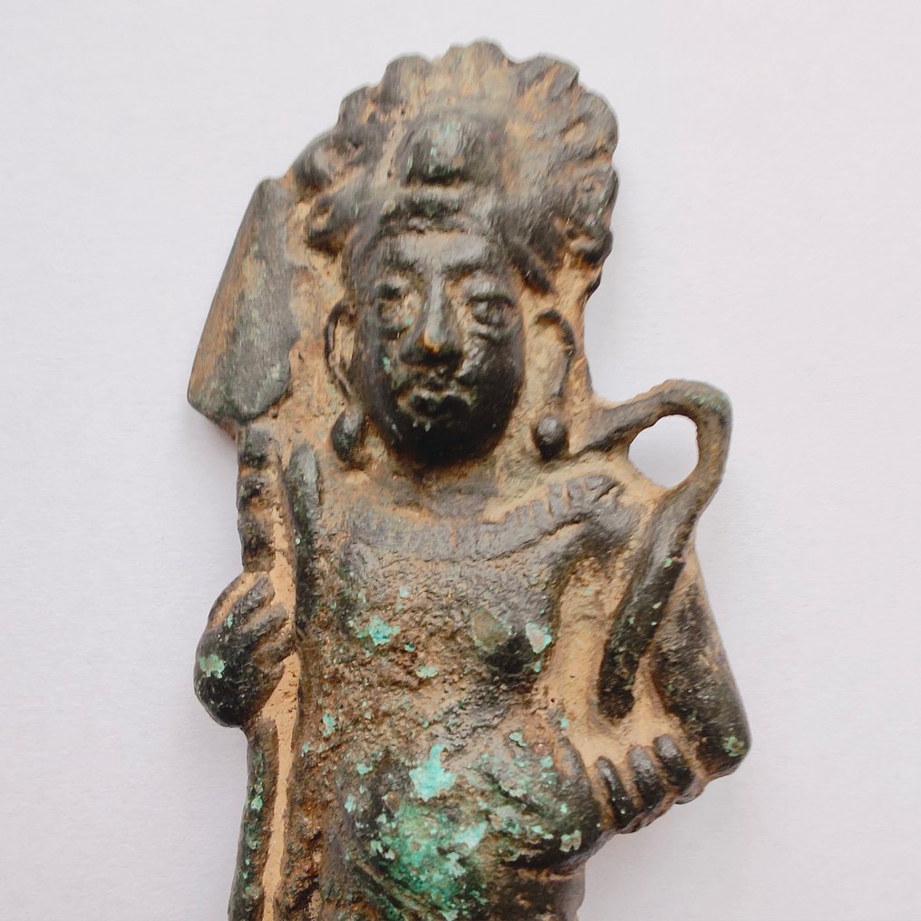 斯瓦特山谷或克什米尔 青銅色 国王雕像 - 116 mm #1.0