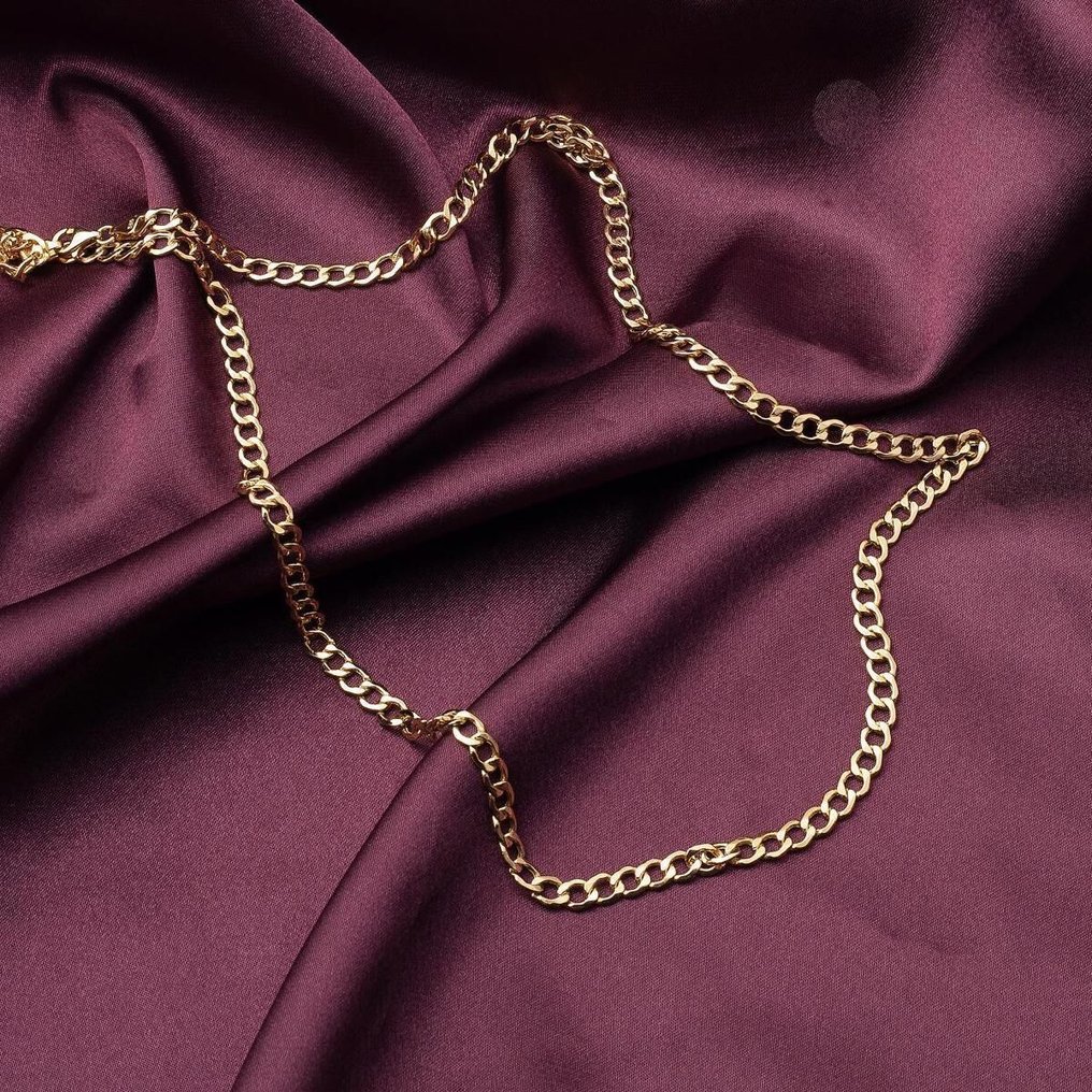 Handmade - Kjede - 14 karat Gull - Cuban Chain - 2 mm #2.1