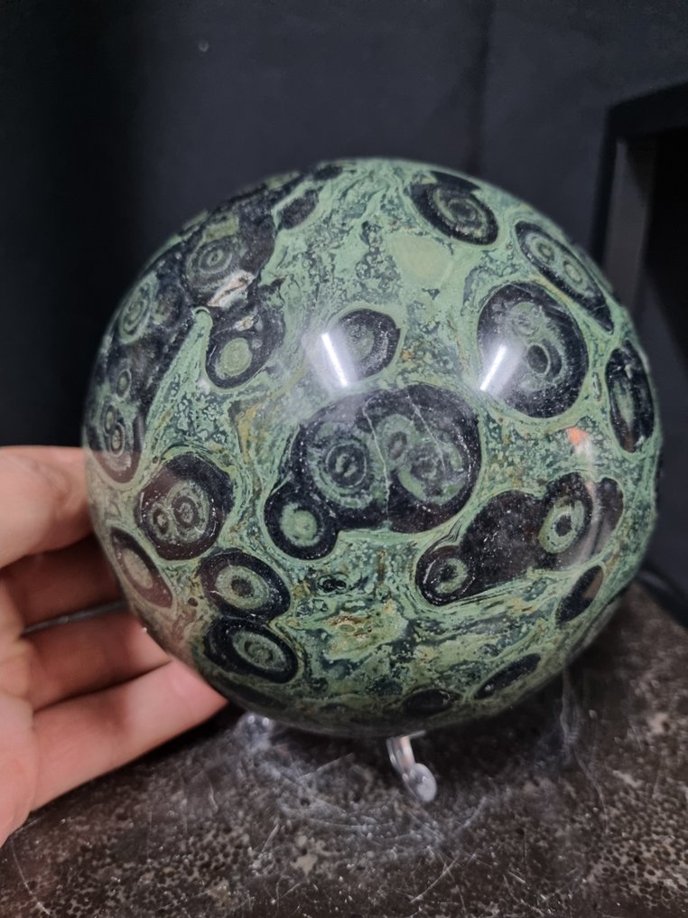 Sfera molto grande in HQ Kambaba jasper - motivi belli Sfera - Altezza: 135 mm- 3120 g #1.0