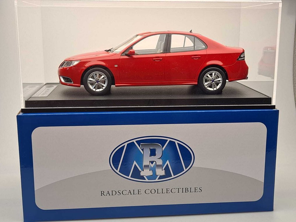 Radscale 1:18 - Modellauto - Saab 9-3 Aero sedan - 2008 - Rood - Limitierte Edition #1.0