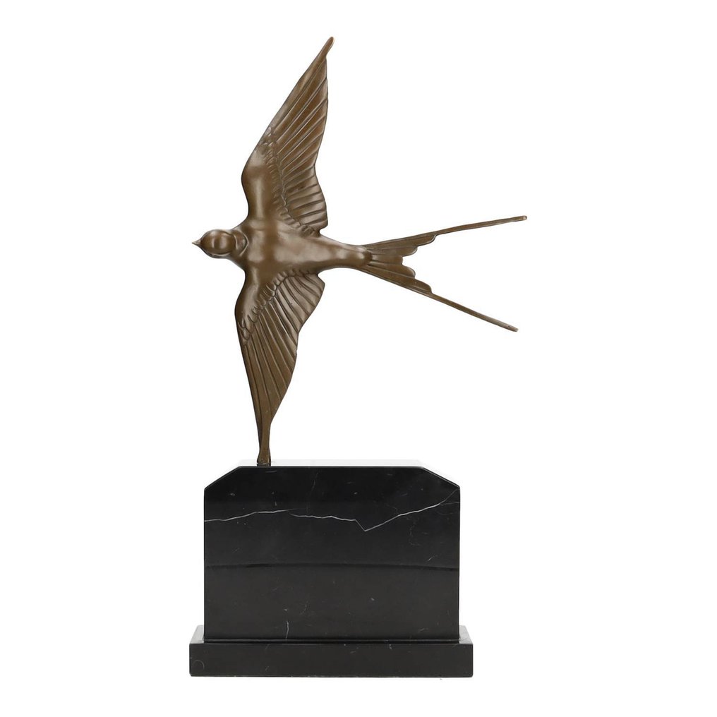 Γλυπτό, Flying bird - swallow - 48 cm - Μπρούντζος #1.0