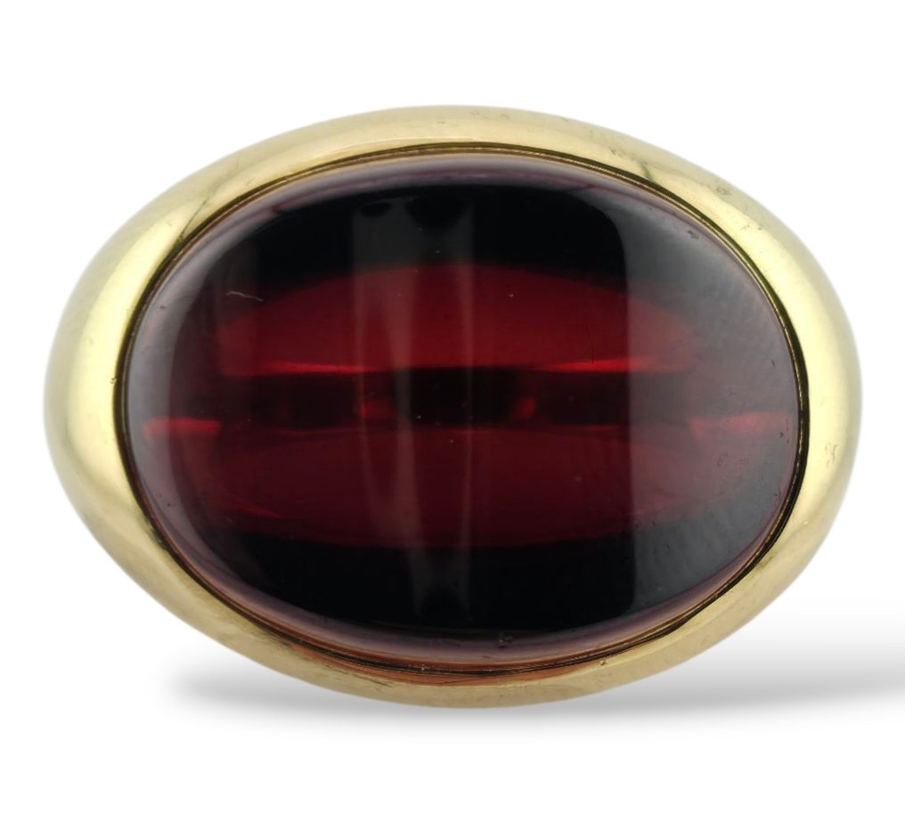 Pomellato - Bague - 18 carats Or jaune, Bague en or jaune 18K avec grenat rouge de Pomellato Grenat #2.1