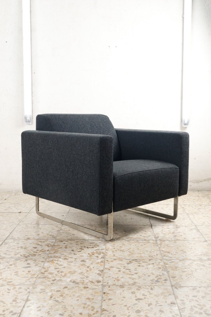 Artifort - René Holten - 扶手椅子 - Mare扶手椅 - 不锈钢, 羊毛 - 第2/2批次 #1.0