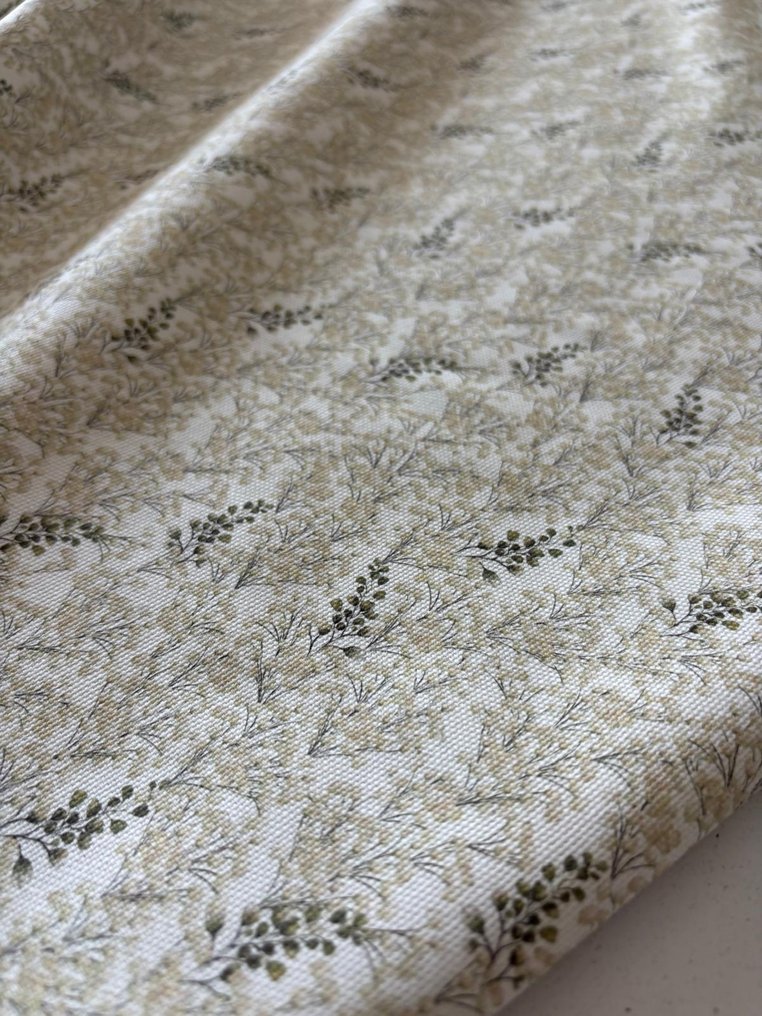 独家巴拿马面料，100%纯棉 OEKO TEX STANDARD 小叶子图案 - 室内装潢面料  - 500 cm - 140 cm #4.3