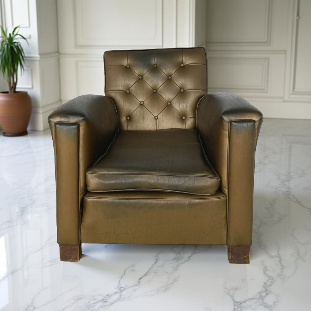 扶手椅 - 木, 人造皮革 #2.1