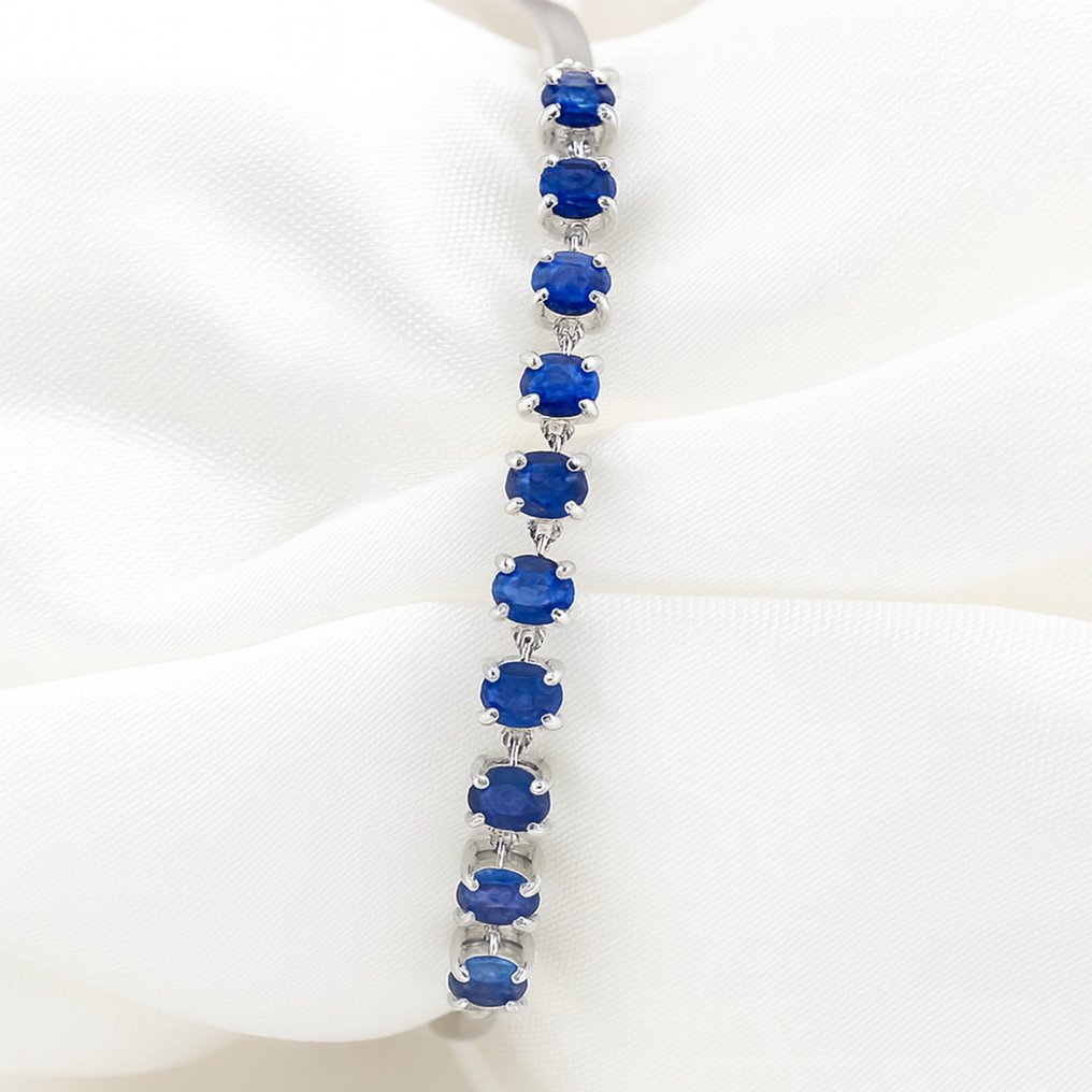 没有保留价 - 手镯 Gold-plated 蓝宝石 - 18kt 金镀 #1.0